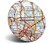 Destination Vinyl ltd Magnet for Refrigerator, Fridge - Mannheim City Germany German Travel Map for Office, Cabinet and Whiteboard, Magnetic Stickers, 45671