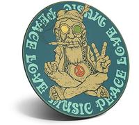 Destination Vinyl ltd Magnet for Refrigerator, Fridge - Peace Love Music Marijuana Weed for Office, Cabinet and Whiteboard, Magnetic Stickers, 6032
