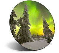 Destination Vinyl Ltd Magnet for Refrigerator, Fridge - Polar Northern Lights Lapland Norway for Office, Cabinet and Whiteboard, Magnetic Stickers, 16672