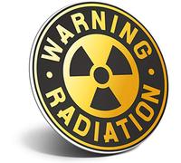 Destination Vinyl ltd Magnet for Refrigerator, Fridge - Warning Radiation Sign Nuclear for Office, Cabinet and Whiteboard, Magnetic Stickers, 7151