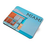 Destination Vinyl Ltd Miami Florida Beach Lifeguard USA Flexible Rectangle 5mm Rubber Mouse Mat Pad Office Home Novelty Printed Desk Accessory #63200