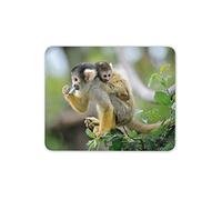Destination Vinyl Ltd Mother & Baby Monkey Mouse Mat Pad - Wild Animal Cute Mum Computer #15588