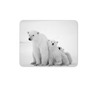 Destination Vinyl Ltd Mother Polar Bear Mouse Mat Pad - Mum Pups Snow Bears PC Computer #8250