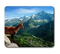 Destination Vinyl ltd Mountain Goat Chamonix France Mouse Mat Pad Computer PC Laptop Gaming Office Home Desk Accessory Gadget 12204
