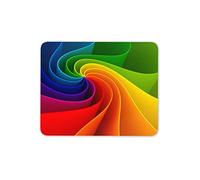 Destination Vinyl Ltd Multi Coloured Pattern Mouse Mat Pad - Swirl Rainbow Design Computer #14604