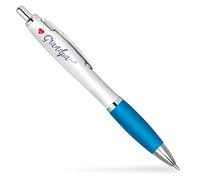 Destination Vinyl ltd Name - GRANDPA - Aqua Ballpoint Pen Calligraphy Love Heart #208785