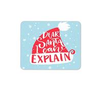 Destination Vinyl Ltd Naughty Santa Hat Mouse Mat Pad - Funny Christmas Joke Computer #19151
