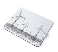 Destination Vinyl ltd Offshore Wind Farm Green Energy Flexible Rectangle 5mm Rubber Mouse Mat Pad Office Home Novelty Printed Desk Accessory #51592