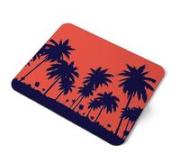 Destination Vinyl ltd Orange Palm Tree Sun Set Beach Flexible Rectangle 5mm Rubber Mouse Mat Pad Office Home Novelty Printed Desk Accessory #51615