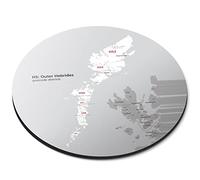 Destination Vinyl ltd Outer Hebrides District Flexible Round 5mm Rubber Mouse Mat Pad Office Home Novelty Printed Desk Accessory #55581