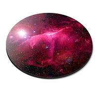 Destination Vinyl ltd Pink Galaxy Space Nebula Sky Stars - Flexible Round 5mm Rubber Mouse Mat Pad Office Home Novelty Printed Desk Accessory - 46069