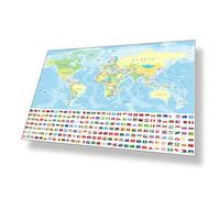 Destination Vinyl ltd Poster A4 Colour World Atlas Map Art Print 29.7 X 21 cm 280gsm Satin Gloss Photo Paper #52722