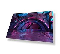 Destination Vinyl ltd Poster A4 Futuristic City Cyberpunk Neon Lights Art Print 29.7 X 21 cm 280gsm Satin Gloss Photo Paper #52877