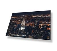 Destination Vinyl ltd Poster A4 New York City Skyscraper Night View Art Print 29.7 X 21 cm 280gsm Satin Gloss Photo Paper #51549