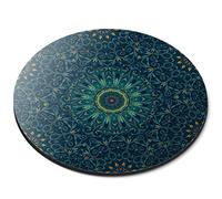 Destination Vinyl Ltd Pretty Blue Mandala Indian - Flexible Round 5mm Rubber Mouse Mat Pad Office Home Novelty Printed Desk Accessory 2356