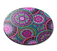 Destination Vinyl Ltd Purple Mandala Mosaic Pretty - Flexible Round 5mm Rubber Mouse Mat Pad Office Home Novelty Printed Desk Accessory 2357