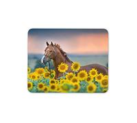 Destination Vinyl Ltd Red Chestnut Stallion Mouse Mat Pad - Horse Pony Sunflowers Computer #15674