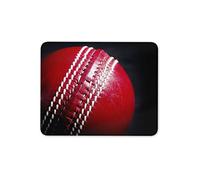 Destination Vinyl Ltd Red Cricket Ball Mouse Mat Pad - Sports Dad Son Uncle Men's Computer #16416