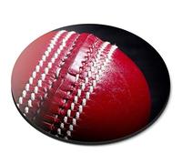 Destination Vinyl Ltd Red Cricket Ball Sports - Flexible Round 5mm Rubber Mouse Mat Pad Office Home Novelty Printed Desk Accessory 16416