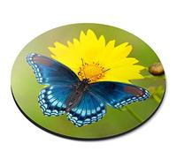 Destination Vinyl ltd Red Spotted Purple Admiral Butterfly Flexible Round 5mm Rubber Mouse Mat Pad Office Home Novelty Printed Desk Accessory #53360