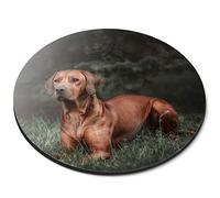 Destination Vinyl Ltd Rhodesian Ridgeback Dog - Flexible Round 5mm Rubber Mouse Mat Pad Office Home Novelty Printed Desk Accessory 16679