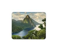 Destination Vinyl Ltd Saint St Lucia Mouse Mat Pad - Piton Mountains Caribbean Fun Gift Computer #8987