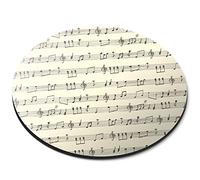 Destination Vinyl Ltd Sheet Musical Note Vintage Music - Flexible Round 5mm Rubber Mouse Mat Pad Office Home Novelty Printed Desk Accessory 13121