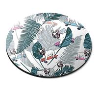 Destination Vinyl Ltd Skateboarding French Bulldog Dog Puppy - Flexible Round 5mm Rubber Mouse Mat Pad Office Home Novelty Printed Desk Accessory 15531