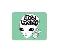 Destination Vinyl Ltd Stay Weird UFO Alien Funky Mouse Mat Pad - Space Visitor Computer PC #14724