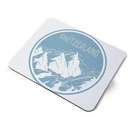 Destination Vinyl ltd Switzerland Mountains Ski Snowboarding Flexible Rectangle 5mm Rubber Mouse Mat Pad Office Home Novelty Printed Desk Accessory #59028