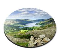 Destination Vinyl Ltd Ullswater Lake District Arnison - Flexible Round 5mm Rubber Mouse Mat Pad Office Home Novelty Printed Desk Accessory 14250