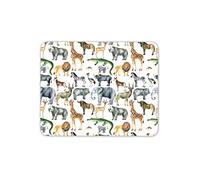 Destination Vinyl Ltd Wild Animals Mouse Mat Pad - Elephant Zebra Lion Rhino Kids Computer #15319