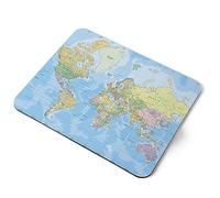 Destination Vinyl ltd World Map Globe Earth Flexible Rectangle 5mm Rubber Mouse Mat Pad Office Home Novelty Printed Desk Accessory #170942