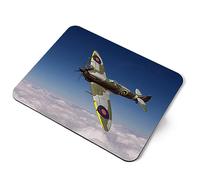 Destination Vinyl Ltd WW2 3D Supermarine Spitfire in Flight Flexible Rectangle 5mm Rubber Mouse Mat Pad Office Home Novelty Printed Desk Accessory #52524