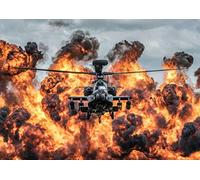 Destination Vinyl Posters A4| Apache Attack Helicopter Poster Size A4 Army Aircraft Poster #12474