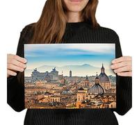 Destination Vinyl Posters A4 - City of Rome Castel Sant'Angelo Art Print 29.7 X 21 cm 280gsm satin gloss photo paper #44620
