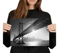 Destination Vinyl Posters A4 - en Gate Bridge San Francisco USA Art Print 29.7 X 21 cm 280gsm satin gloss photo paper #41534
