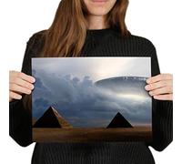 Destination Vinyl Posters A4 - Flying Saucer UFO Alien Aliens Art Print 29.7 X 21 cm 280gsm satin gloss photo paper #21543