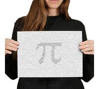 Destination Vinyl Posters A4 - Pi Digit Number Art Science Maths Art Print 29.7 X 21 cm 280gsm satin gloss photo paper #13157