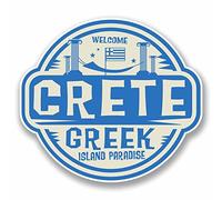 DestinationVinyl 2 x 15cm/150mm Crete Greece SELF ADHESIVE STICKER Decal Laptop Car Travel Luggage Label Tag #9828
