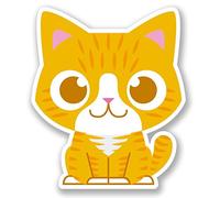 DestinationVinyl 2 x 15cm/150mm Ginger Cat Window Cling Sticker Car Van Campervan Glass #5031