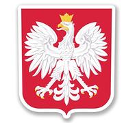 DestinationVinyl 2 x 15cm/150mm Poland Polska Window Cling Sticker Car Van Campervan Glass #4372