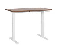 Beliani Electric Adjustable Standing Desk Destines Brown/ White 120 Cm 72 Cm