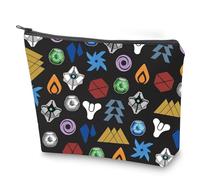Destiny 2 Cosmetic Bag Video Gamer Makeup Bag with Zipper Video Game Player Toiletry Bag Ace of Spades Gift (Destiny)