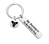 Destiny 2 Inspired Keychain - Video Gamer Player Gift - My Destiny is to Be with You - Gamer Gift for Boyfriend