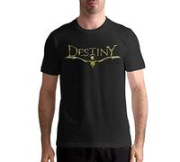 Destiny 2 Mens Cotton Tops Short Sleeve Round Neck T-Shirt Black