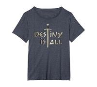 Destiny is All T-Shirt, Women's Plus, Heather Blue, 2X