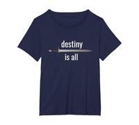 Destiny is All T-Shirt, Women's Plus, Navy Blue, 1X