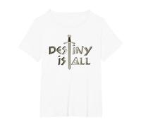 Destiny is All T-Shirt, Women's Plus, White, 2X