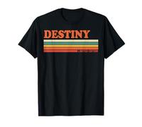 Destiny Retro Personalized First Name Vintage Stripes T-Shirt